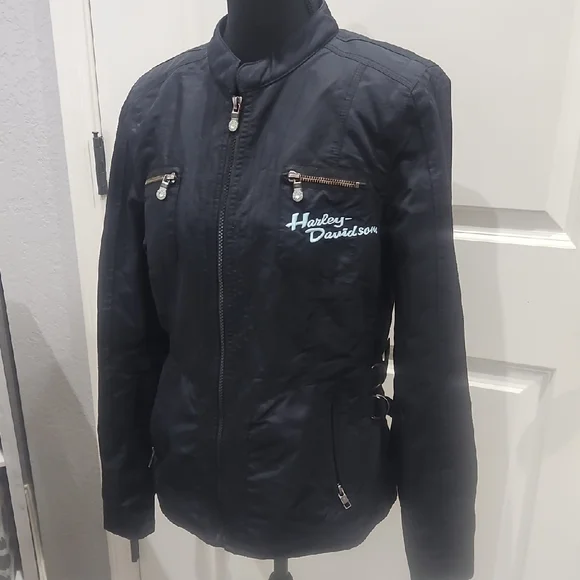 Harley-Davidson Black and Yellow Graphic Bomber Jacket - Picture 2 of 16